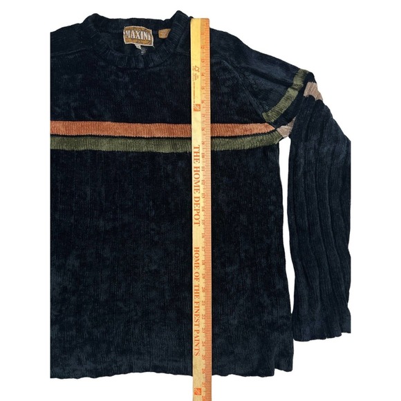 Maxini Women Black‎ Long Sleeve Crewneck Pullover Sweater Size M - Picture 6 of 6